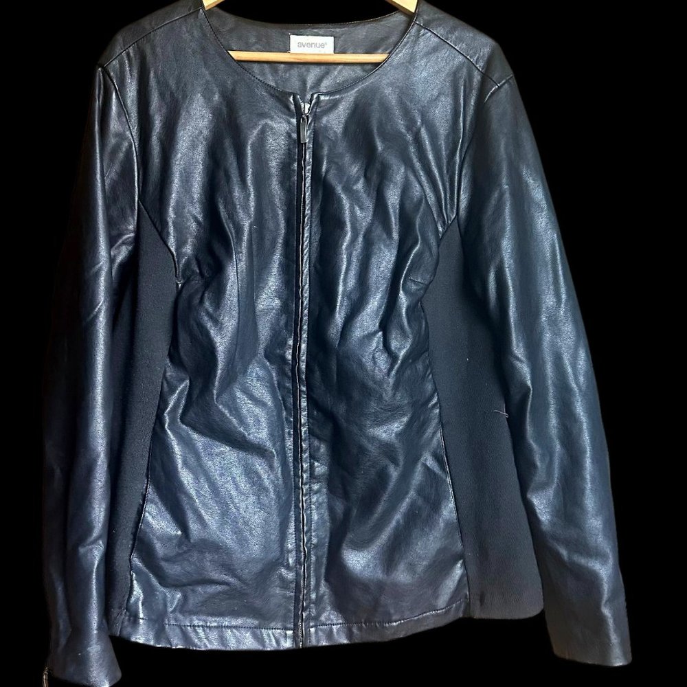 Make a Statement! Trendy and Versatile Avenue Women's Faux Leather Jacket (3X)